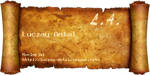 Luczay Antal névjegykártya
